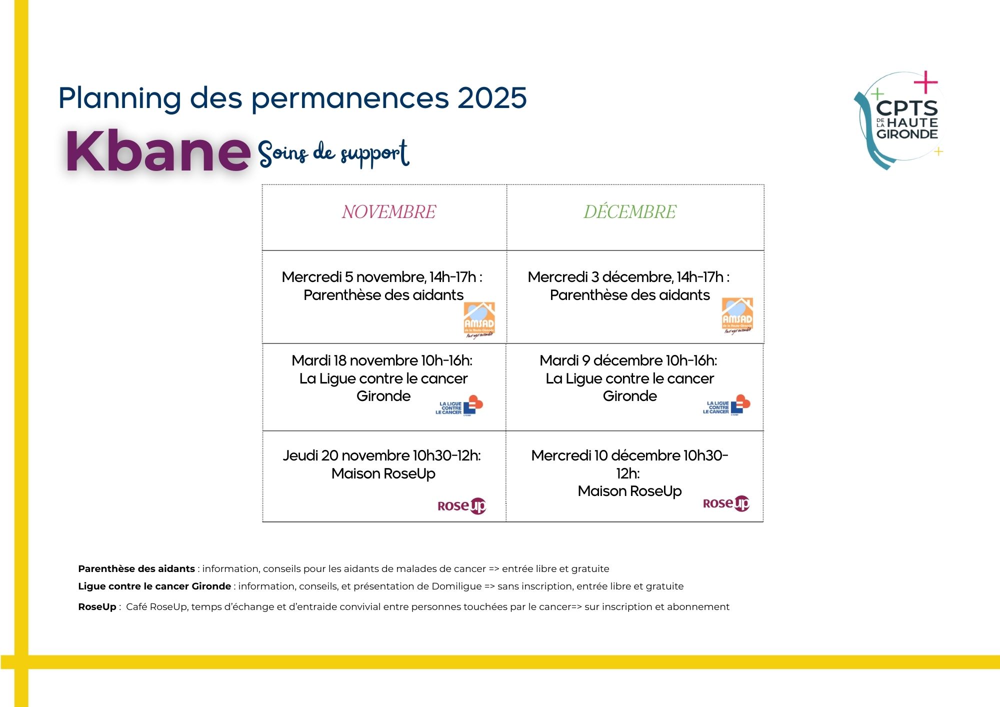 Planning novembre/décembre2025